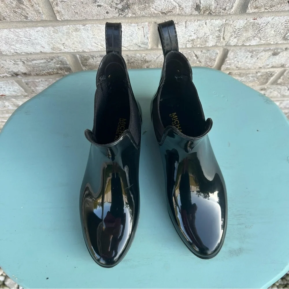 Michael Kors Glossy Black Boots